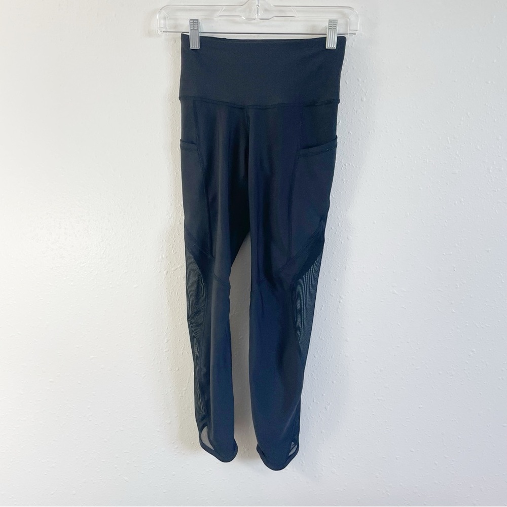 Old navy mesh black‎ leggings xs petite